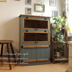 古材のオープンシェルフ 木製 棚 収納棚 和風 飾り棚 天然木 2段