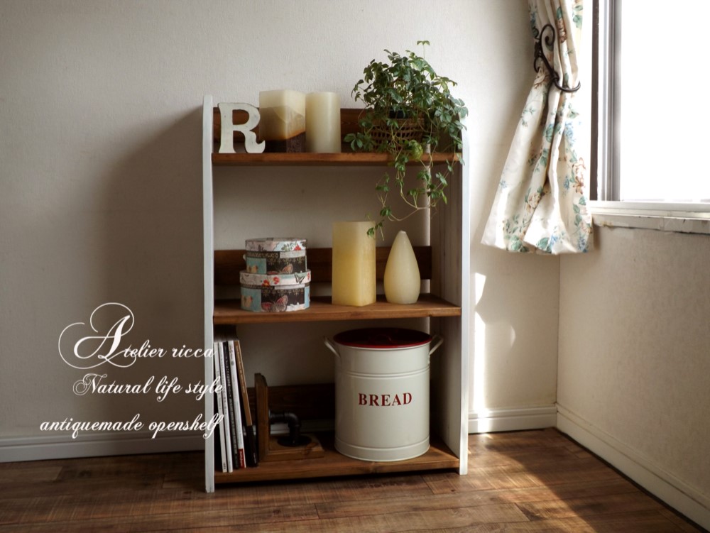 アンティーク調シェルフW60＊H90ホワイト 15,450円