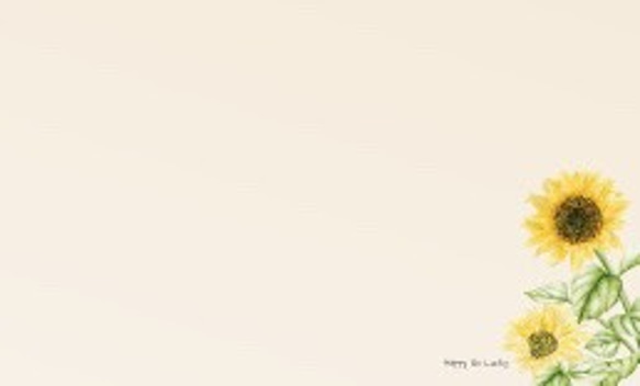 大人可愛いシックなひまわりのハングルメッセージカード【30枚組】 3枚目の画像
