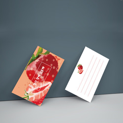 いちごのハングルメッセージカード【30枚組】 2枚目の画像