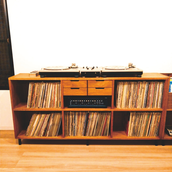 VINTAGE RECORD CHEST レコード大量収納　サイズ変更可能　本棚　レコード収納 12枚目の画像