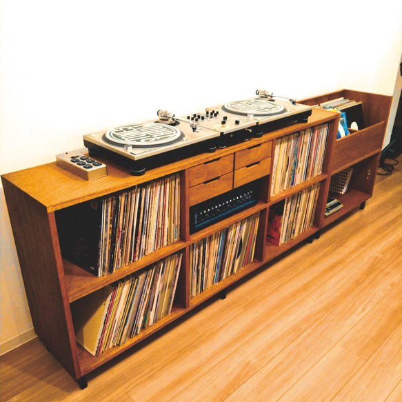 VINTAGE RECORD CHEST レコード大量収納　サイズ変更可能　本棚　レコード収納 11枚目の画像