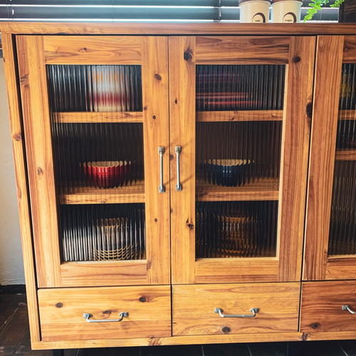 RUSTIC CHEST 北欧 アンティーク ビンテージ ガラス扉 食器棚