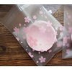 １００枚　７×７㎝デザインOPP　桜　ピンク　ギフト　ラッピング 2枚目の画像