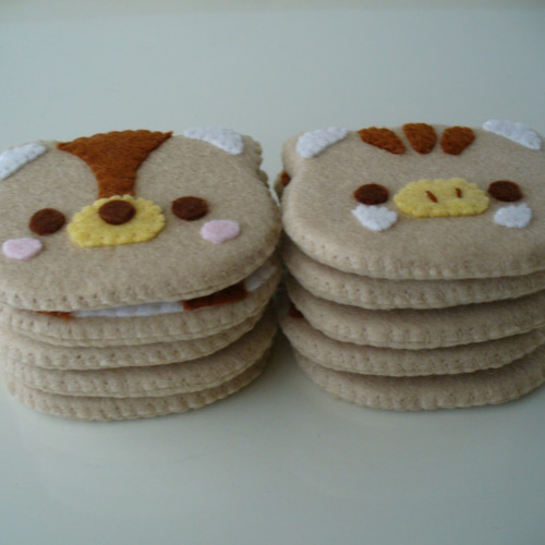 動物絵合わせ＊ビスケット風 フェルトおもちゃ[受注製作] おもちゃ 