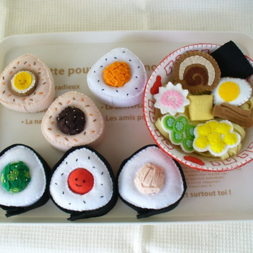 N」様オーダー品 具が外せるおにぎり・フェルトのラーメン フェルト 