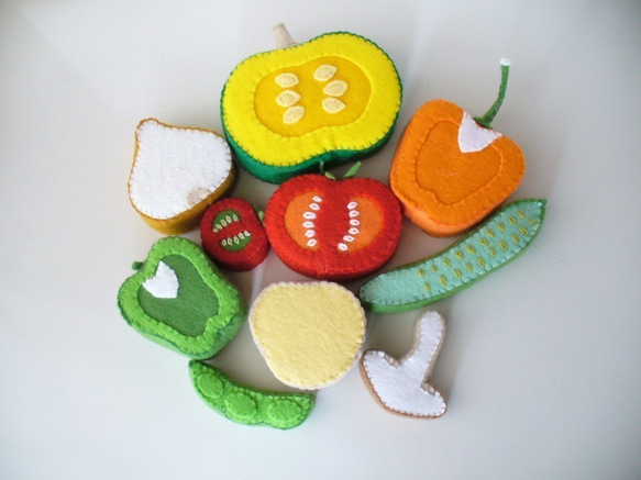 フェルトの＊野菜 フェルトままごと [受注製作] おもちゃ・人形