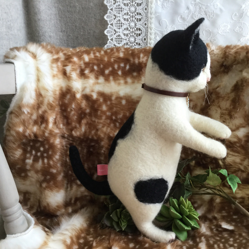 富士額の白黒猫さん 羊毛フェルト mignon animal Anne 通販