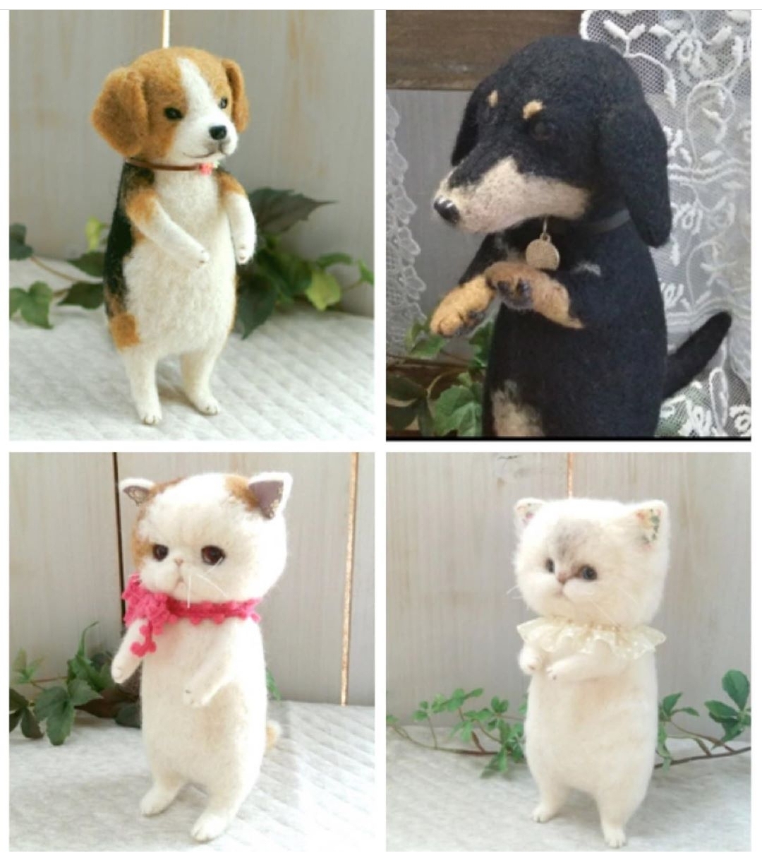 オーダー制作＊手のひらサイズ羊毛ぬいぐるみ 羊毛フェルト