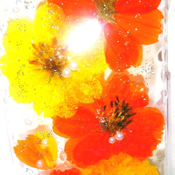 受注制作　艶やか大人可愛い秋桜iPhoneケース、スマホカバー 3枚目の画像