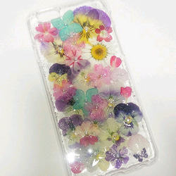 華やかワルツの押し花iPhone6ケース、カバー 3枚目の画像