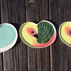 Hey！Bird friend！Love bird shape plate 3枚目の画像