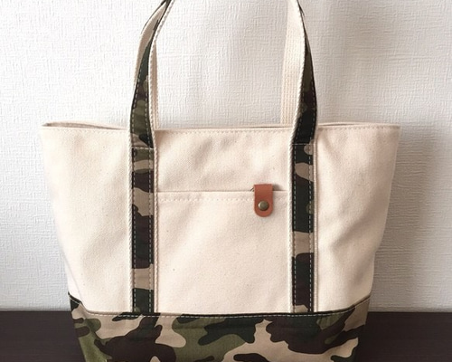 【nikeita】ハンドメイド　コーデュラナイロン　トートバッグ　カモフラ ハンドメイド トートバッグ コーデュラ ナイロン カモフラ