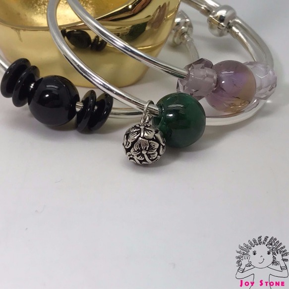 925 Silver Ametrine Amethyst 14mm Rondelle Bracelet 6枚目の画像