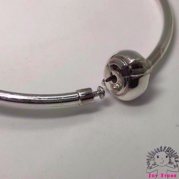 925 Silver Amethyst 14.6x8.5mm Squash Bead Silver Bracelet 6枚目の画像