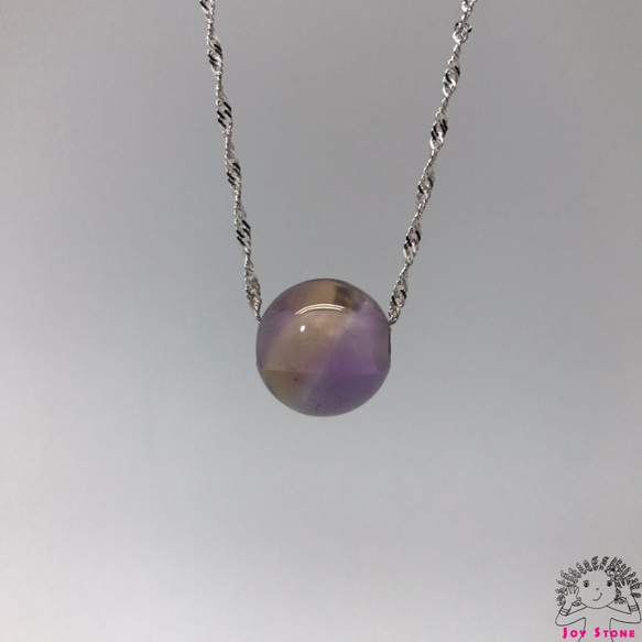 925 Silver Ametrine 14.8mm Bead Pendant Necklace 1枚目の画像