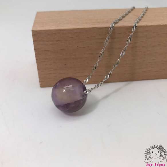 925 Silver Ametrine 14.8mm Bead Pendant Necklace 2枚目の画像