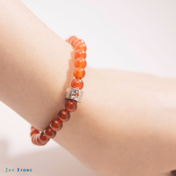 Red Agate Lovers Beads Precious Stones Bracelet 6mm 10mm 2枚目の画像