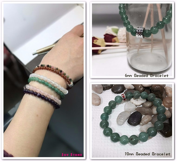 Aventurine Bracelet 10mm Beads Precious Stones 6枚目の画像