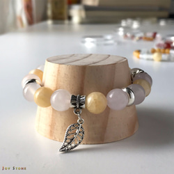 Health Bracelet - Topaz - Rose Quartz - Beads Precious Stone 3枚目の画像