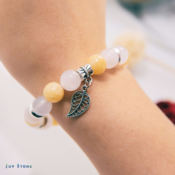 Health Bracelet - Topaz - Rose Quartz - Beads Precious Stone 2枚目の画像