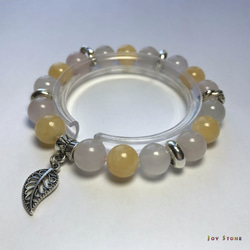 Health Bracelet - Topaz - Rose Quartz - Beads Precious Stone 5枚目の画像