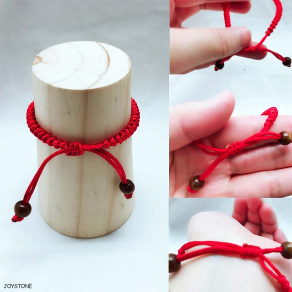 Lucky Diffuser Chain Bracelet - Pink Color Red Cord Craft 10枚目の画像