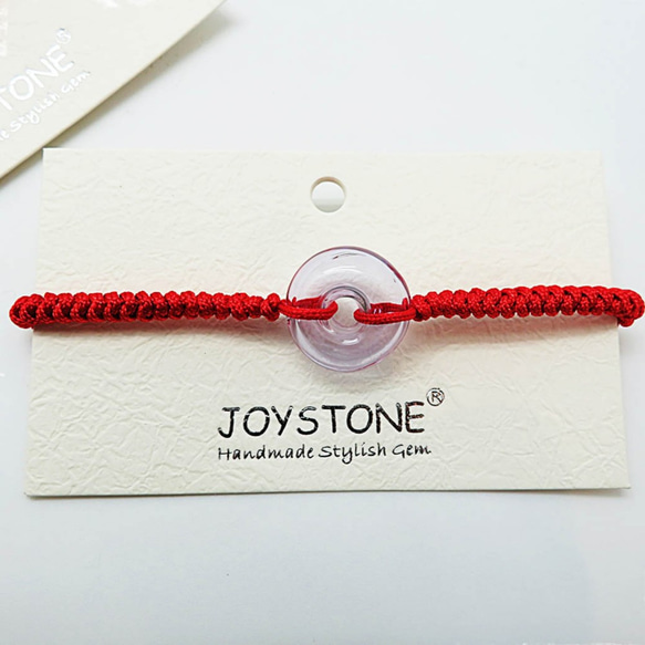 Lucky Diffuser Chain Bracelet - Purple Color Red Cord Craft 2枚目の画像