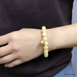 Diffuser Bracelet 10mm Topaz Beads Precious Stones 5枚目の画像