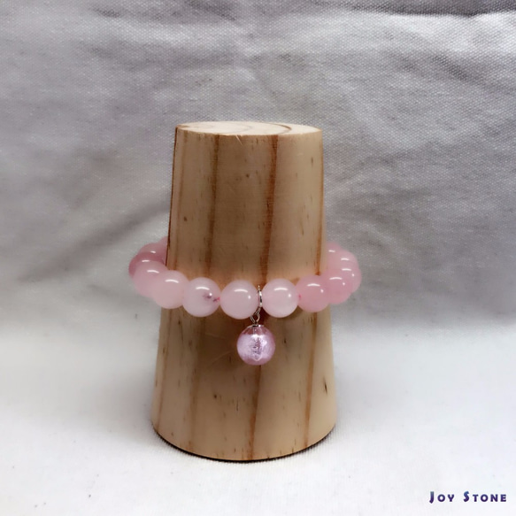 Diffuser Bracelet 10mm Rose Quartz Beads Precious Stones 2枚目の画像