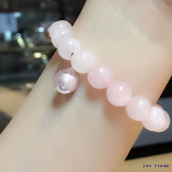 Diffuser Bracelet 10mm Rose Quartz Beads Precious Stones 4枚目の画像
