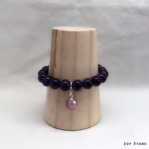 Diffuser Bracelet 10mm Amethyst Beads Precious Stones 2枚目の画像