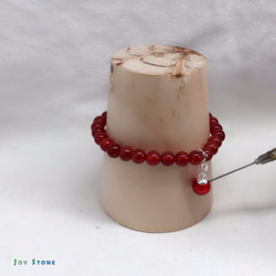 Diffuser Bracelet 6mm Red Agate Beads Precious Stones 3枚目の画像