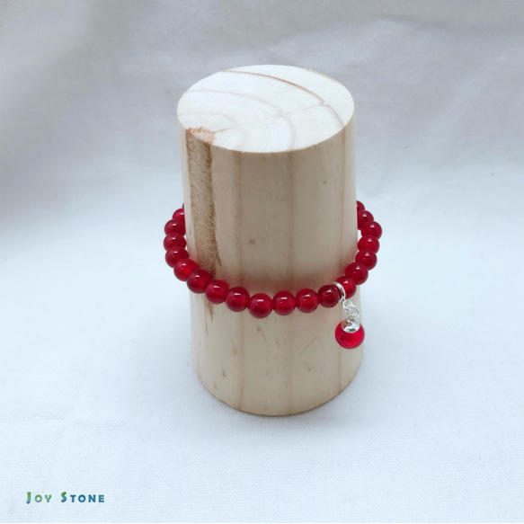 Diffuser Bracelet 6mm Red Agate Beads Precious Stones 5枚目の画像
