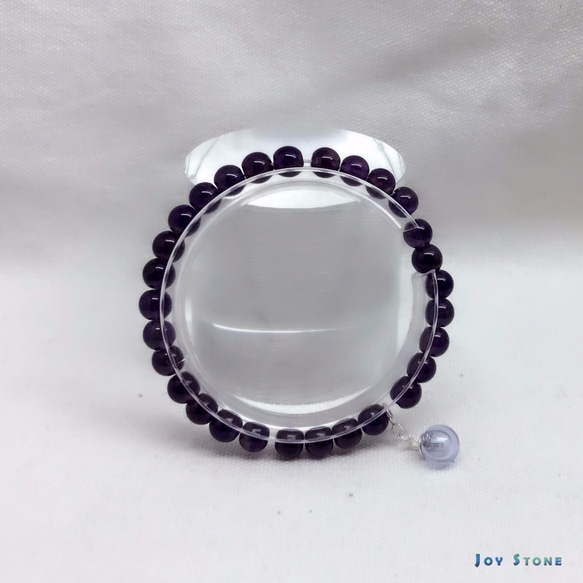 Diffuser Bracelet 6mm Amethyst Beads Precious Stones 5枚目の画像