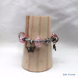 Diffuser Bracelet Paris Style Liuli Art Glass Beads - Pink 5枚目の画像