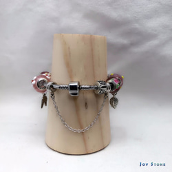 Diffuser Bracelet Paris Style Liuli Art Glass Beads - Pink 9枚目の画像