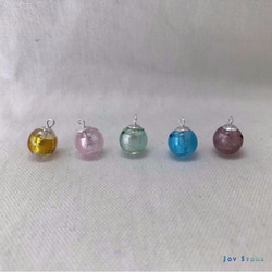 Pink Foil Glass Petite Bonbon Diffuser Necklace Chain Option 5枚目の画像