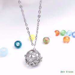 Diffuser Locket Necklace Long Chain Cutout Star Sphere 8枚目の画像