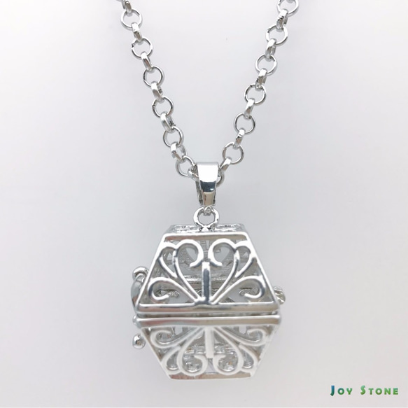 Diffuser Art Glass Locket Necklace Openwork Treasure Chest 5枚目の画像