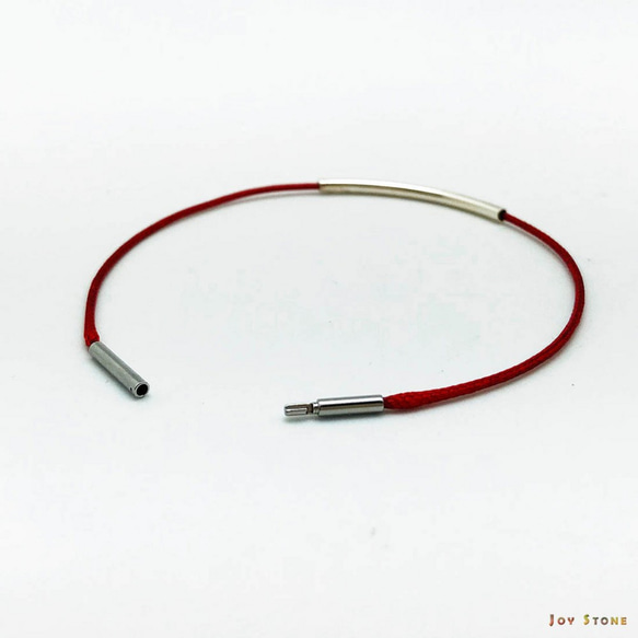 純銀1mm皮繩手鍊-極細皮繩手環-可選紅色 黑色 第4張的照片
