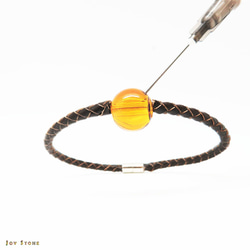 Braid Leather Art Glass Bead Diffuser Bracelets - Gift Box 5枚目の画像