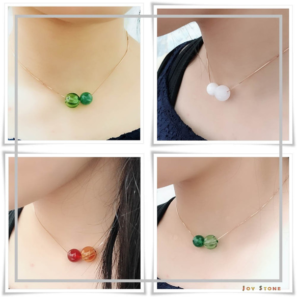 Chalcedony April Birthstone Diffuser Necklace S925 6枚目の画像