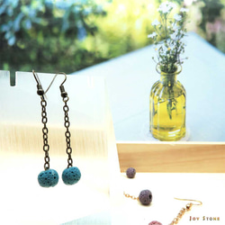 Dangle Diffuser Earrings with Aroma Rock Lava Beads Set of 3 9枚目の画像