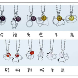 Animal Signs Diffuser Necklaces Silver Pendant Cap Titanium 5枚目の画像