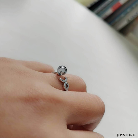 Silver Zodiac Sign Diffuser Adjustable Ring Art Glass 6枚目の画像