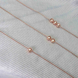 Bubbly Necklace Double Pearl Silver Circle Silver Rose Gold 8枚目の画像