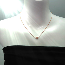 Bubbly Necklace One Pearl Silver Circle Silver Rose Gold 1枚目の画像