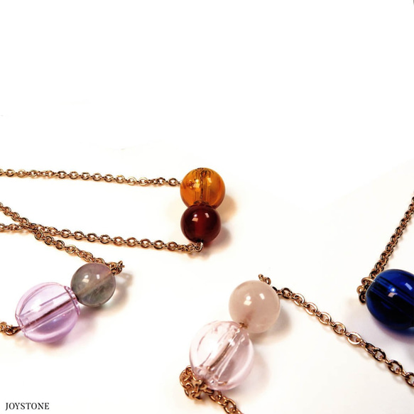 Birthstone Diffuser Bar Necklace Titanium Steel Rose Gold 5枚目の画像