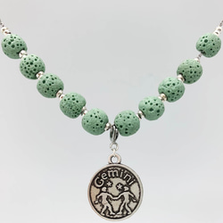 Zodiac Diffuser Necklace Aroma Rock Beads Titanium Steel 5枚目の画像